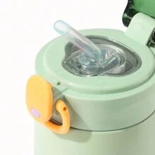 1pc 460ml/320ml/15.5oz/10.8oz Cute Bounce Travel Mug With Straw, Stainless Steel Vacuum Insulated Water Cup With Locking Lid For Outdoor Use Back To School
