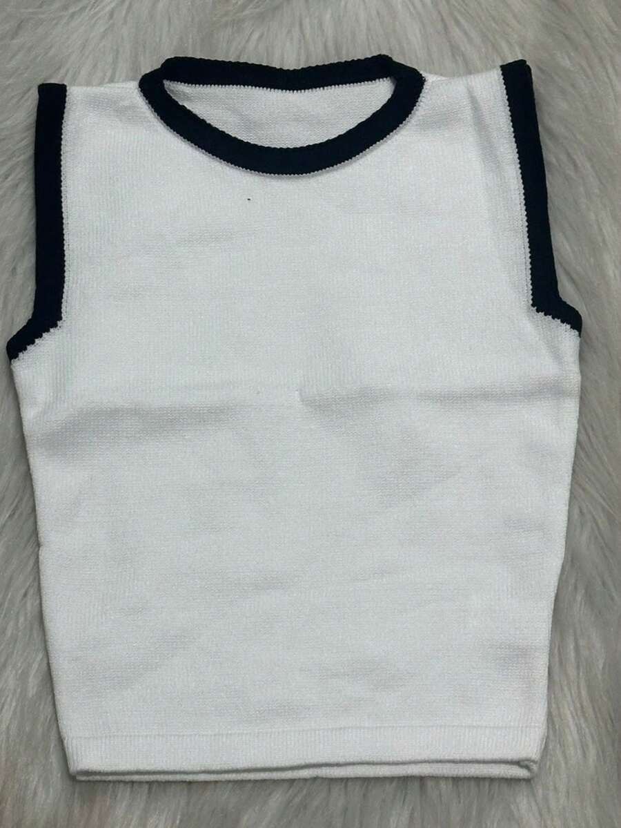 TRICOZHU TRICO-ZHU Cropped Tricot Modal / Cropped Tank Top / Trico Tank Top / / Blogger Fashion / 24hr Shipping PRE-LAUNCH FOR SUMMER 2024-2025 - 白色 - 查看 1