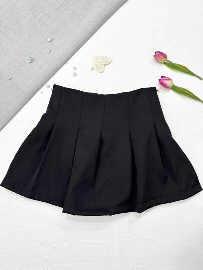 Fashion shorts babado tecido de alfaiatar