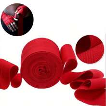 1 对专业训练拳击手缠手带，运动健身阻力带吸汗弹性拳击绷带，黑色、红色、蓝色和黄色