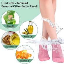 2/4/5 件硅胶保湿水疗套装 - 面罩套、手套和袜子、增强护肤、防滑面罩支架、无酒精和无电池硅胶面膜涂抹器 - 彩色 - 查看 6