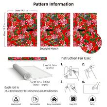 1pc Scandinavian Style Floral Garden Wallpaper - Multicolor - View 19