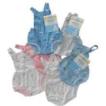 Baby Joy Printed Mesh Overalls Babies Summer Sunbathing Romper - 淺粉色 - 查看 3