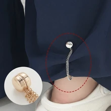 2pcs/4pcs Magnetic Snap Clip On Hem & Cuff Fasteners, Removable Metal Clips For Pants Leg And Sleeve Adjustment, No Sewing Required - Multicolor - View 2