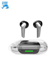 H69 In-Ear Tws Bluetooth Earphones With Noise Reduction Transparent Compartment With High Sound Quality And Low Latency - Black - View 1