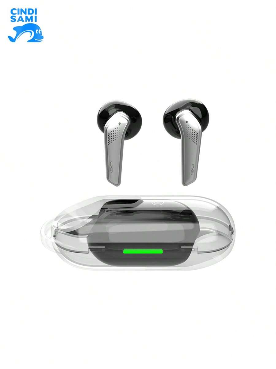 H69 In-Ear Tws Bluetooth Earphones With Noise Reduction Transparent Compartment With High Sound Quality And Low Latency - Black - View 1