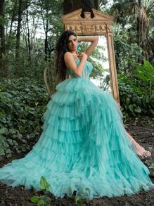 Faeriesty 女士正式礼服和晚礼服优雅舞会婚礼宾客礼服，适合毕业典礼、晚宴