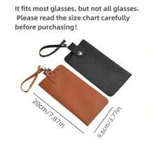 1pc Luxury Women's Eyeglass Case Leather Soft Holder Pocket Cases Slim Travel Pouch For Sunglasses Eyeglasses Reader Eyewear - Multiple Colors - View 11