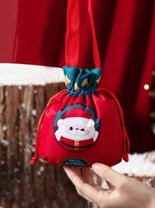 1 pieza/5 piezas/10 piezas Bolsas de regalo de Navidad, Bolsa de regalos de Papá Noel, Bolso de muñeco de nieve navideño, bolsas de Apple para regalo en Nochebuena, Empaque de frutas navideñas, Regalos para dulces, Recuerdos decorativos