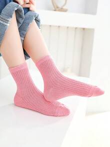 Colorful Candy Pattern Solid Color Breathable Kids/Children Ankle Socks, Snug Fit, Suitable For All Seasons