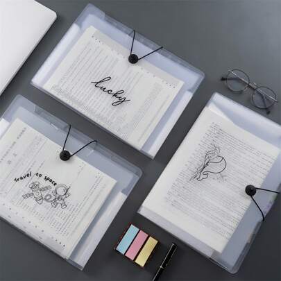 A4多层文件夹折叠式文件整理器韩式试卷文件袋 返校,返校,学校用品