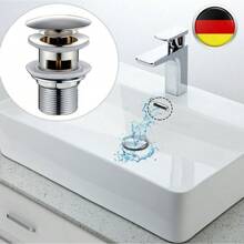 Siphon Siphon Pop Up Drain Valve Drain Fitting With Overflow Wash Basin Drain Zinc Alloy Drain And Anti Odor Water Separator Set Suitable For All Normal Washbasins - 銀色 - 查看 6