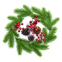 10 cái/bộ Nhân tạo Cây thông Kim tiêm Nhựa Phụ kiện Đối với Giáng sinh Trang trí , DIY Chất liệu Đối với Cây thông noel Trang trí , Nhà  Trang trí , Cung cấp cho buổi tiệc - màu xanh lá - Xem 9