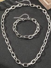 2pcs Stainless Steel DIY Necklace Bracelet Fine Minimalist Single Chain Necklace Fine Colorfast High Quality Adjustable Necklace For Women Jewelry