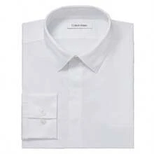 Calvin Klein | Men's Slim-Fit Dress Shirt - 白色 - 查看 3