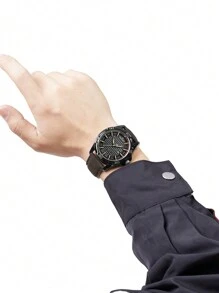 NAVIFORCE Men's Fashion Quartz Watch Men's Leather Strap Sports Waterproof Watch Calendar Clock Men's Leisure Sports Military Watch Business Men's Clock - one-size - View 6