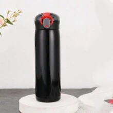 1pc 460ml/320ml/15.5oz/10.8oz Cute Bounce Travel Mug With Straw, Stainless Steel Vacuum Insulated Water Cup With Locking Lid For Outdoor Use Back To School