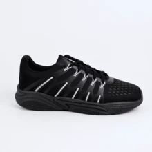 Men's Non-Slip Impact Sports Shoes Comfortable Training Walking Running Fitness - 黑色 - 查看 2