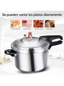 Olla a Presión Instant Pot de Gran Capacidad y Alta Calidad de 7 Litros con Vaporera de Hoja de Combustible - Plateado - Ver 3