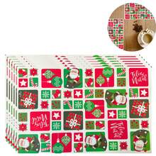 Polypropylene Placemat With 6 Places Christmas Print Santa Claus Tree Sousplat With Coasters - 綠色 - 查看 5