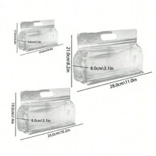 10pcs Resealable Stand Up Pouches, Clear Plastic Food Storage Bags With Zipper, Thick Airtight Packaging For Snacks, Mushrooms, Noodles And More, Kitchen Storage