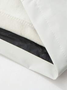 1 件女式户外保暖内衬三合一连帽风衣，时尚色块，保暖防水 - 白色 - 查看 8