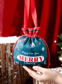 1 pieza/5 piezas/10 piezas Bolsas de regalo de Navidad, Bolsa de regalos de Papá Noel, Bolso de muñeco de nieve navideño, bolsas de Apple para regalo en Nochebuena, Empaque de frutas navideñas, Regalos para dulces, Recuerdos decorativos