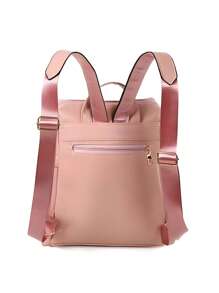Backpack Bag PU Leather Licha With Multifunctional Case W2006 - 淺粉色 - 查看 2