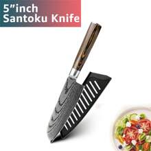 1pc 7-Inch Stainless Steel Vegetable Cleaver With Wooden Handle - Brown - View 13