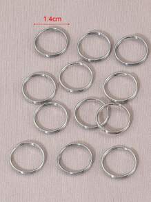 50 chiếc móc khóa đôi cổ điển có đầu nối vòng hở dùng làm phụ kiện trang sức DIY - vòng lặp đôi - Xem 9