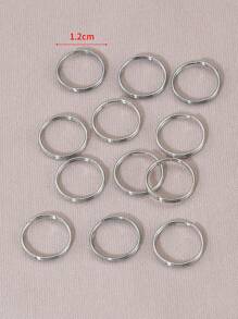 50 chiếc móc khóa đôi cổ điển có đầu nối vòng hở dùng làm phụ kiện trang sức DIY - vòng lặp đôi - Xem 14