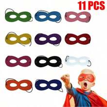 11 Stücke 17cm/6,6 Zoll Kinderthemen Party Masken, Lieblingsdekorationen für Superhelden Masken der Kinder, Superhelden-Themenkostüme für Geburtstage, Kinderfotos in der Rolle von Superhelden, Requisiten, Kostüme, Rollenspiele, Halloween, Weihnachten, Geburtstag usw., Partyartikel