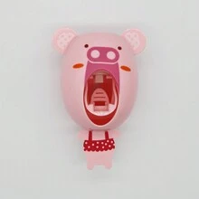 Dispensador de pasta de dientes, soporte para cepillos de dientes que ahorra espacio montado en la pared, exprimidor automático de pasta de dientes para decoración del baño en el hogar, decoración de otoño, de vuelta a la escuela