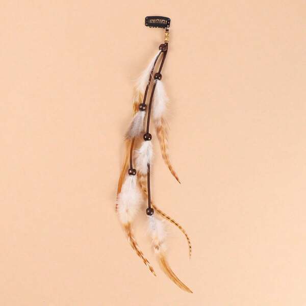 Bohemian Style Vintage Artificial Feather Hair Clips, Feather Hair Accessories Claw Clips Hair Claws Hair Barrettes