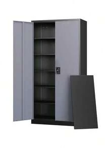 Metal Storage Cabinet With Adjustable Shelves And Locking Doors For Home Garage - 71 inch - Xem 1