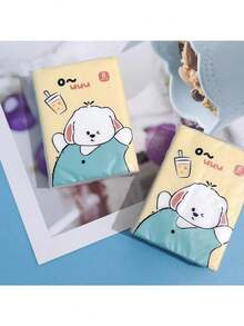 9 chiếc khăn tay dễ thương giấy hoạt hình gói nhỏ di động khăn giấy bề mặt thấm nước khăn ăn du lịch - 6 cái - Xem 5