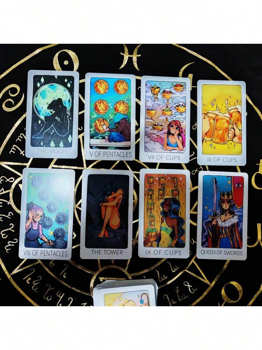 Set Di 4 Sacchetti In Velluto Per Carte Dei Tarocchi - Con Ciondolo, Colorati, Lavabili, Per Oracle E Divinazione