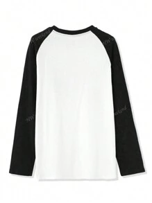 女士休闲甜美可爱少女长袖 T 恤，纯色上衣，适合秋冬季