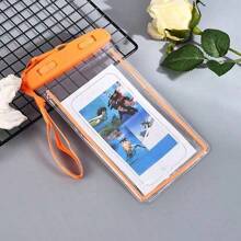 1/4pcs White Outdoor Sports Swimming Floating PVC Luminous Mobile Phone Waterproof Bag Underwater Photo Clear Mobile Phone Waterproof Protective Cover - White - View 16
