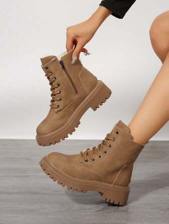 New Fashion Versatile Casual Ankle Boots & Short Boots, Flat Bottom Women Shoes