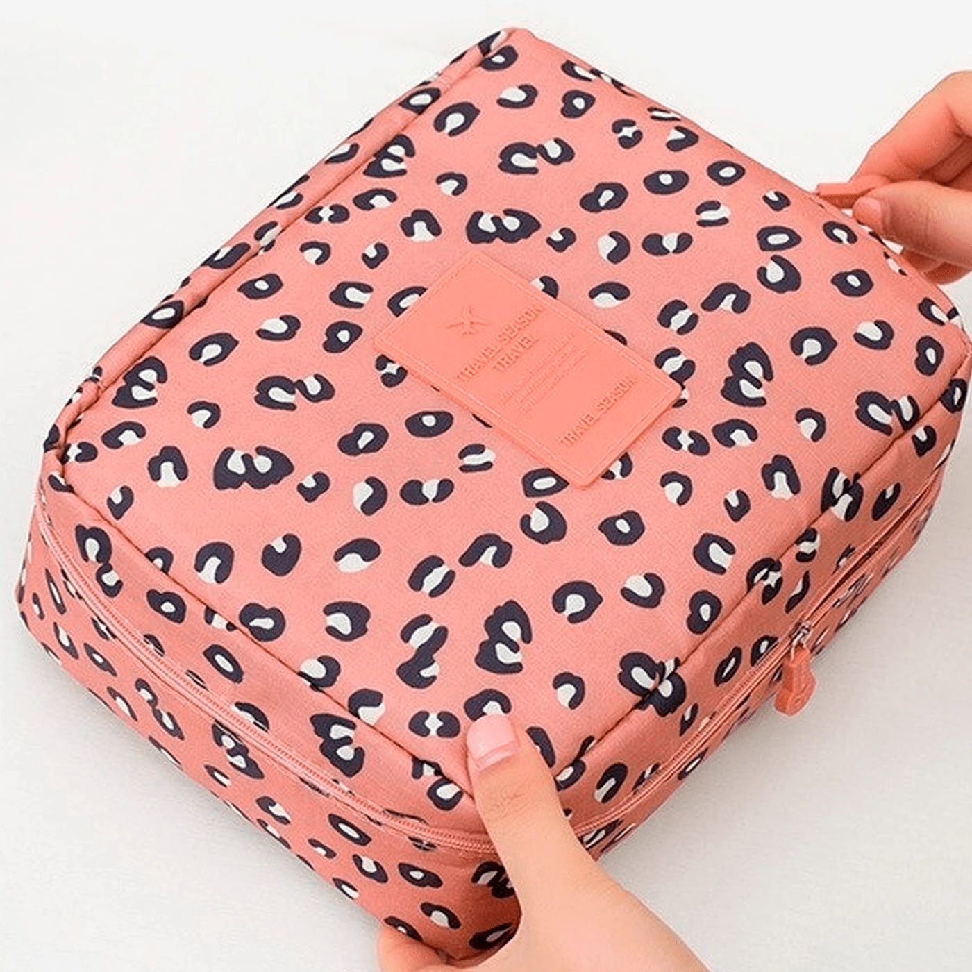 Toiletry Bag Organizer Travel Suitcase Makeup Object Feminine Bag With Divider - Pink - View 1