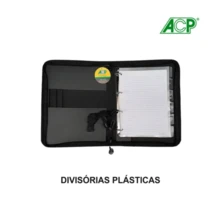 Black ACP Crocodile University Ring Binder With Zipper And Strap