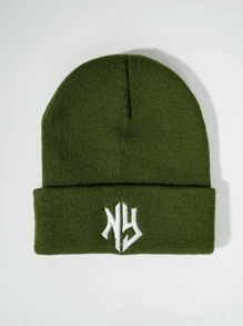 1 件男式/女式秋冬新款保暖针织无檐便帽，字母刺绣中性无檐帽 - 字母 - 查看 10