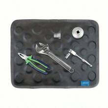 Car Repair Magnetic Tool Mat, Flexible Magnetic Tool Holder Mat - Wrenches, Bolts, Nuts, Screws And Other Parts Tray For Car, Garage, Home, Construction - Black-1pcs - View 2