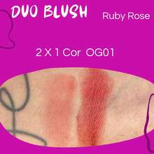 Compact Creamy Illuminating Blush Duo High Pigmentation Obsidian Ruby Rose - 奧格01 - 查看 3