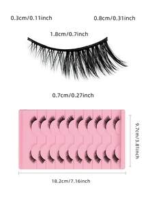 Lashes Corner Eyelashes 10 Pairs Fox Eye Makeup False Eyelashes Sweet Cool Style Suitable For Light Makeup - Black - View 4