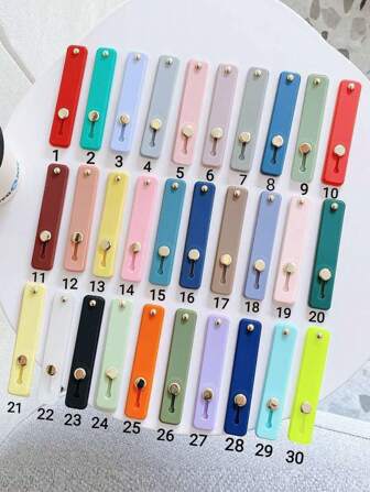 3 件随机颜色硅胶手机指环支架可扩展握把支架适用于 、Android 手机，生日、家人、朋友戒指支架、手机握把、手机配件礼物