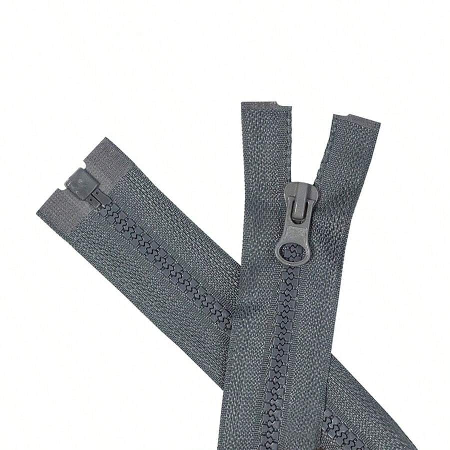 10pcs #5 Resin Plastic Zipper Auto-Lock Zipper Sider 19.68-39.37inch Black Large Teeth Zips For Jacket Coat Garment Accessories