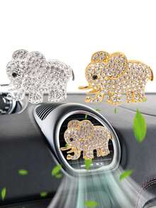 1 件装汽车出风口装饰钻石镶嵌大象汽车空调出风口装饰 - 均碼 - 查看 7