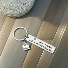 Chaveiro Personalizado de Aço Inoxidável 'Nova Casa' - Presente de Inauguração